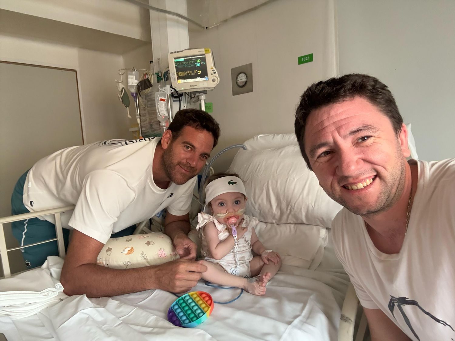 Del Potro visitó a Inés y reivindicó la importancia de la donación de órganos