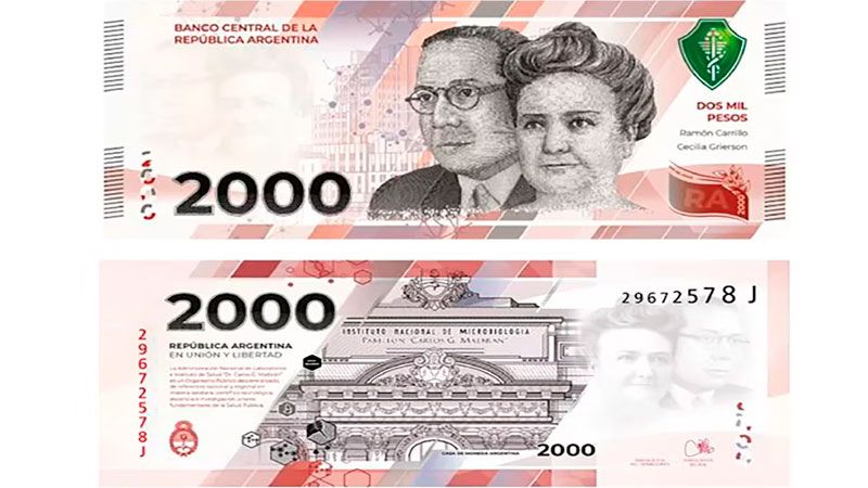 El BCRA puso en circulación el billete de $ 2.000