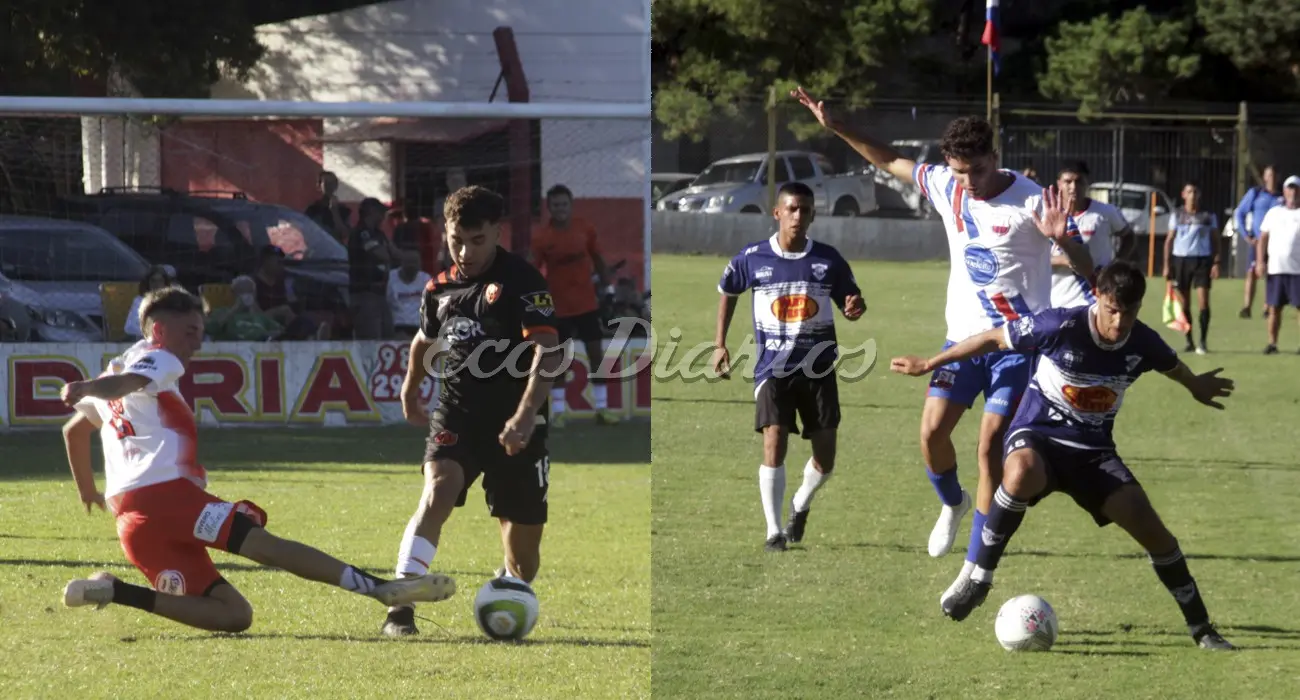 Amistoso entre Mataderos y Villa Díaz Vélez (izquierda), sumado al encuentro de Del Valle ante Gimnasia