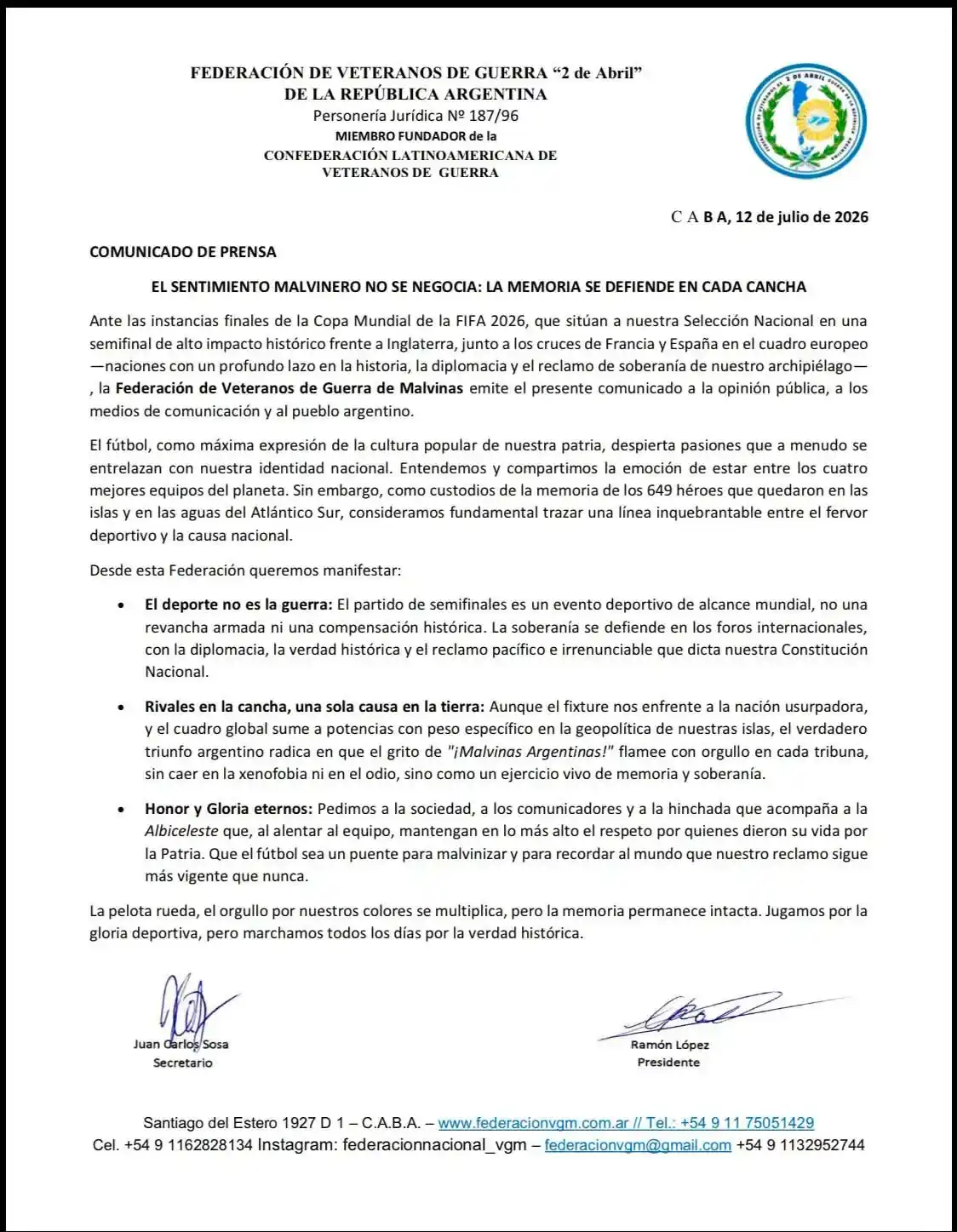 documento Malvinas