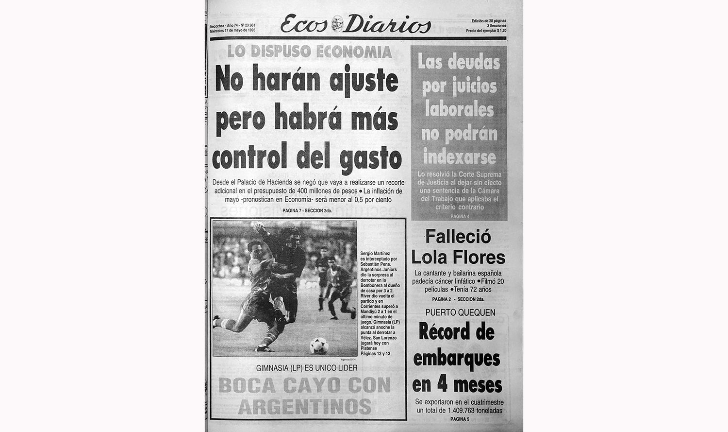 Miércoles 17 de mayo de 1995