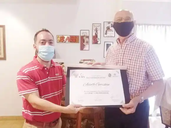 Reconocimiento a Adolfo �SNito⬝ Gorskin,  director del Museo Judío de Entre Ríos