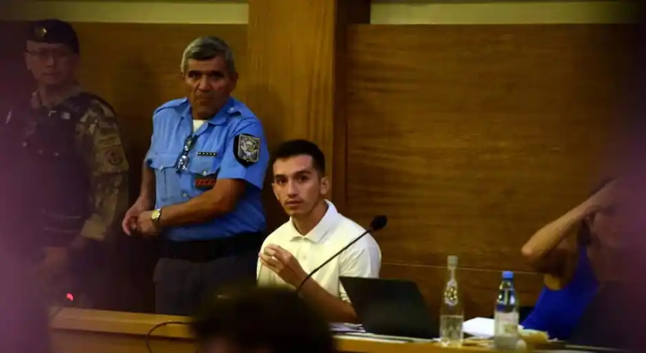 Néstor Aguilar Soto, junto a su abogada Ángela Burgos Niño,en la jornada de alegatos por el homicidio de Catalina Gutiérrez.