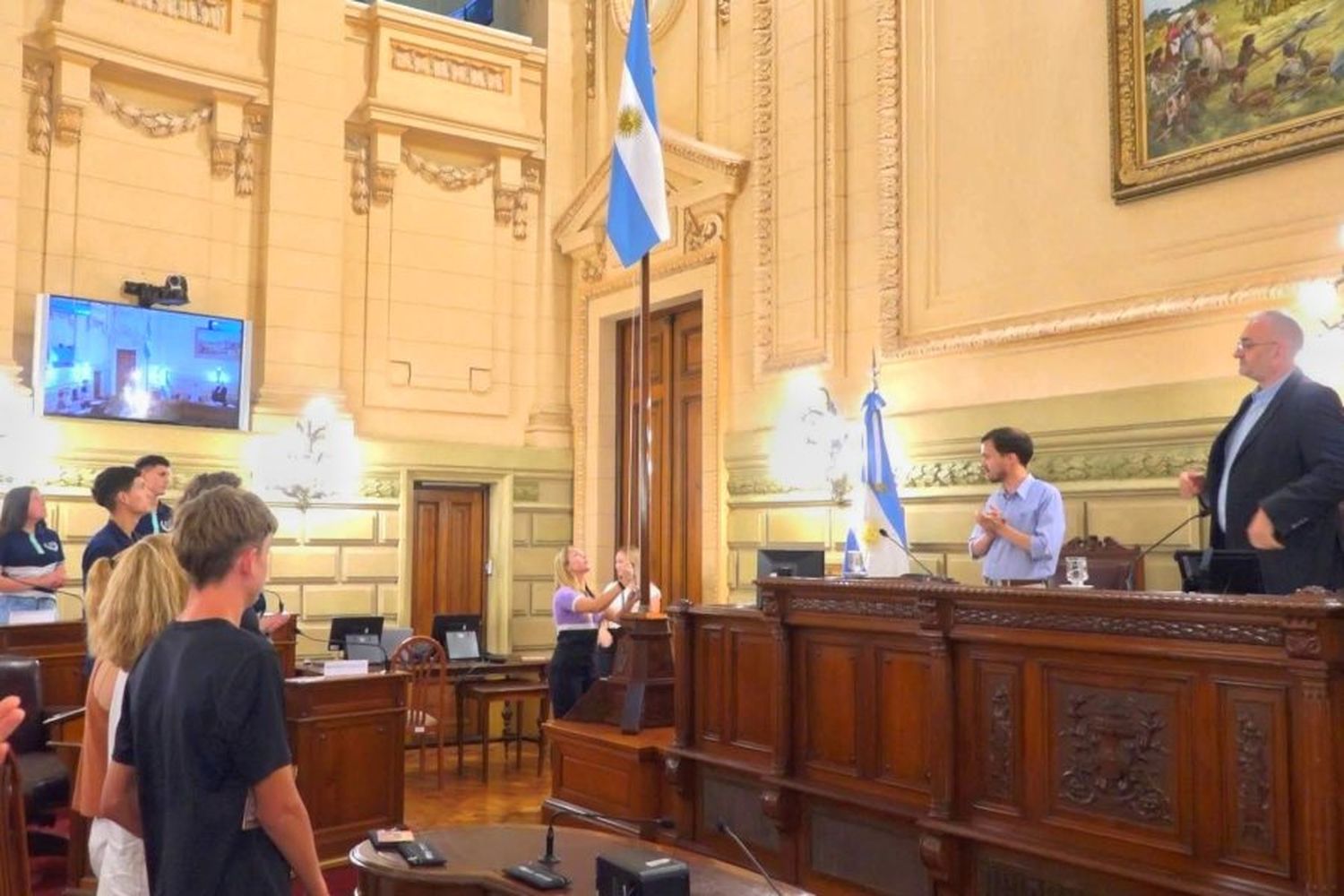 Alumnos de las escuelas secundarias de Aldao y Virginia participaron del Programa en el Senado Jóvenes