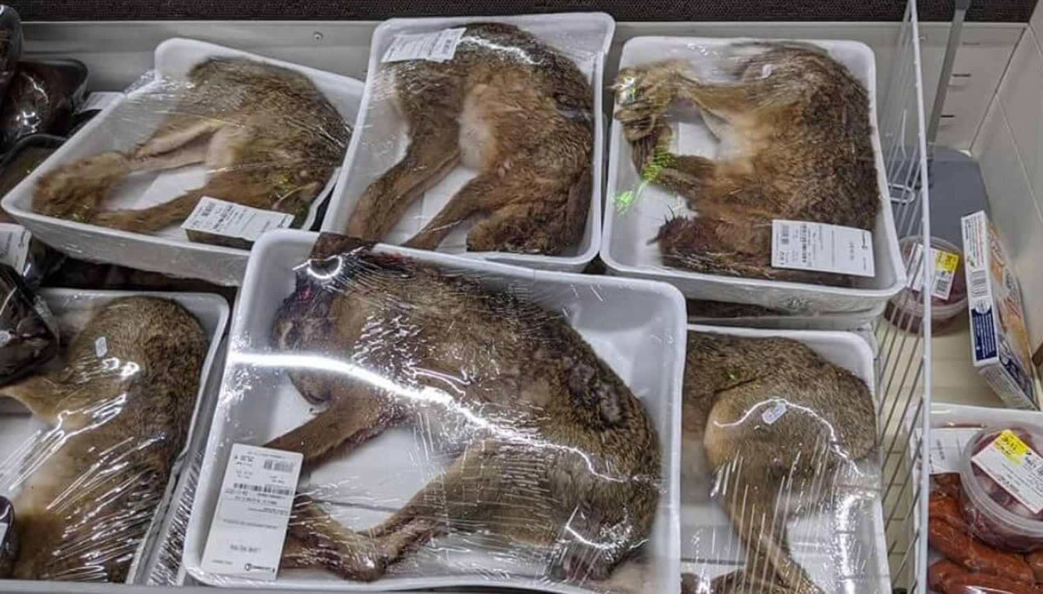 Supermercado vendía animales enteros en bandejas