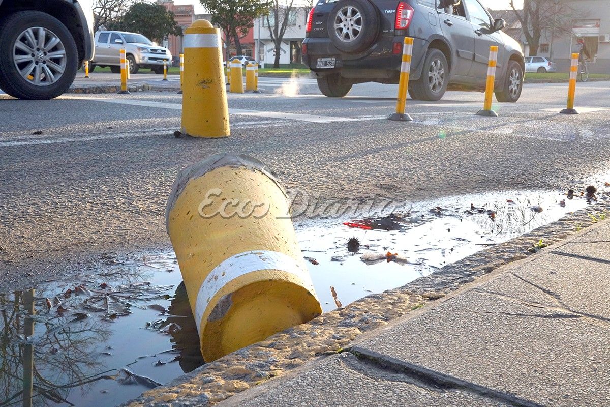 Destrozos. En la intervención de la esquina de 58  y 63