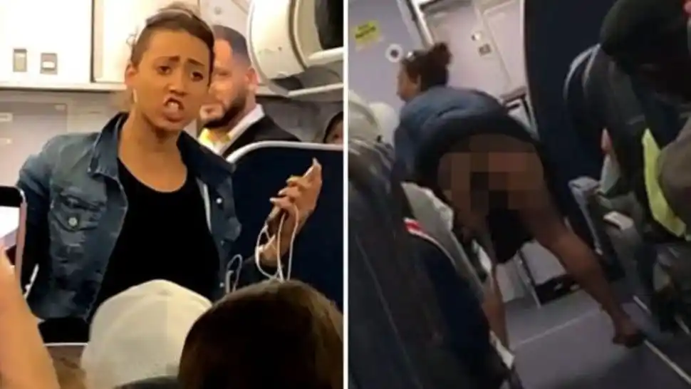 La bajan de un avión por estar borracha, no querer apagar su celular y mostrar la cola