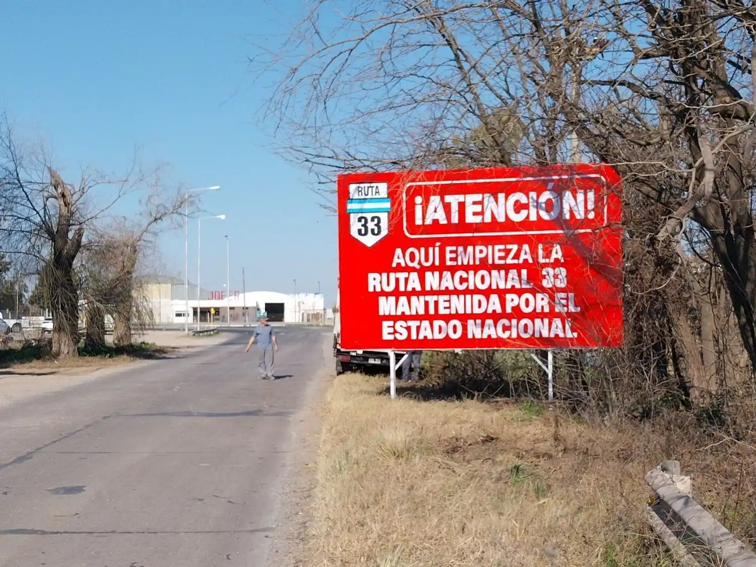La ruta 33 es una de las que más necesita intervención.