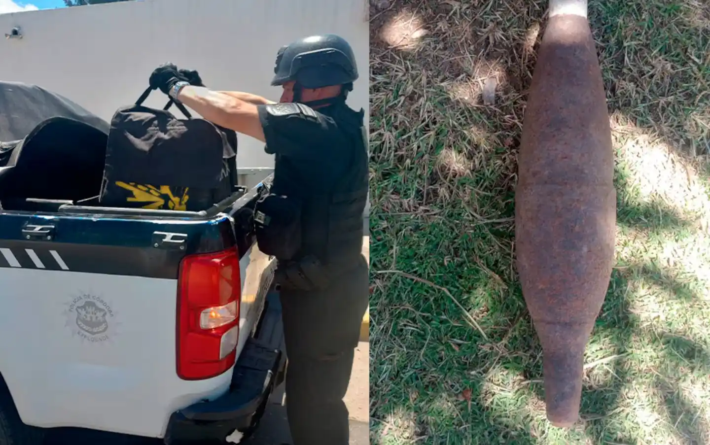 Encontraron un proyectil en Córdoba