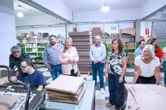 El ministro Correa, en un Taller Protegido