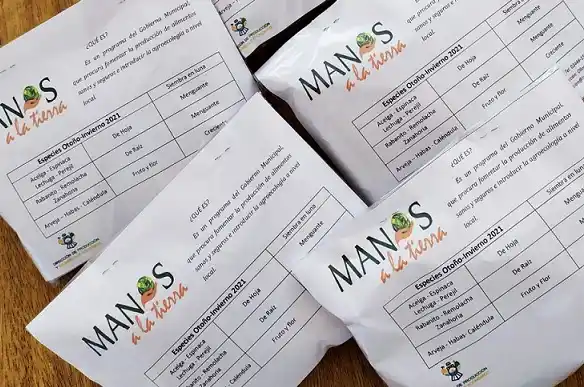 Comienzan a entregar kits de semillas por el programa "Manos a la Tierra"