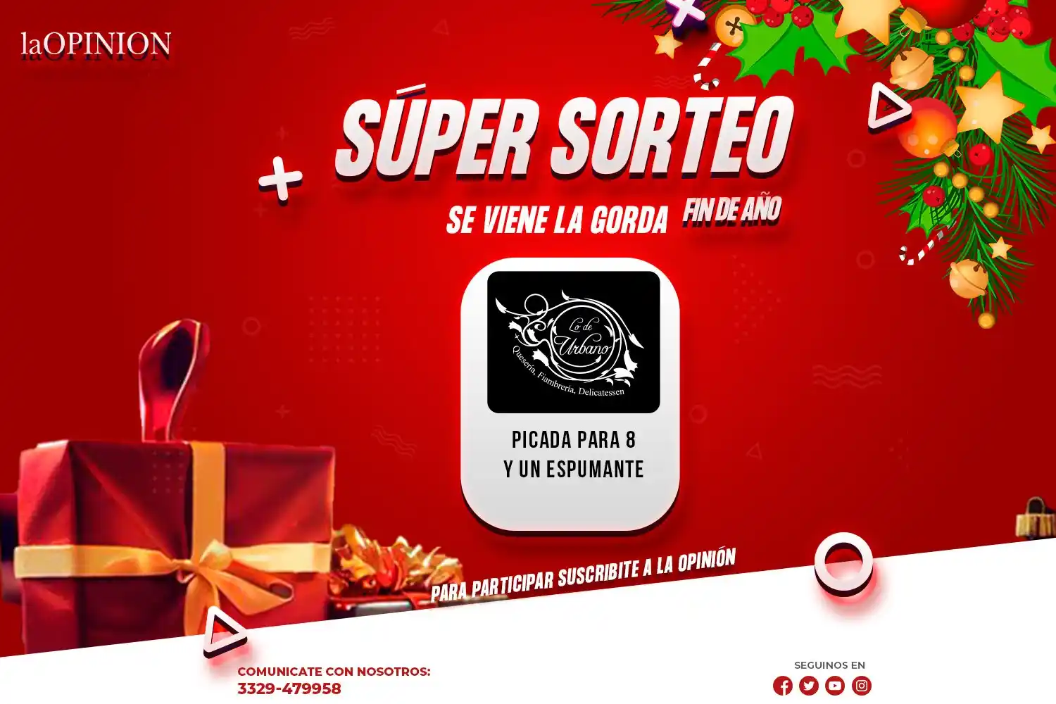 Suscribite a La Opinión y participá de La Gorda porque la picada de Lo de Urbabo con espumante da para una larga charla.