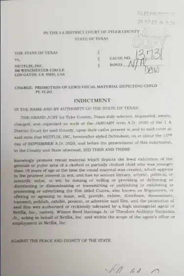 El republicano Matt Schaefer publicó la demanda contra Netflix por Cuties en su Twitter