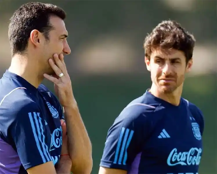 Lionel Scaloni y Pablo Aimar
