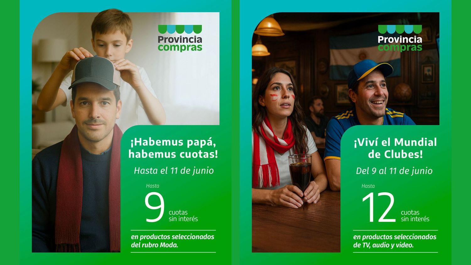 Las dos promociones de corto plazo de Provincia Compras: ambas tienen vigencia hasta el miércoles 11 de junio, inclusive.
