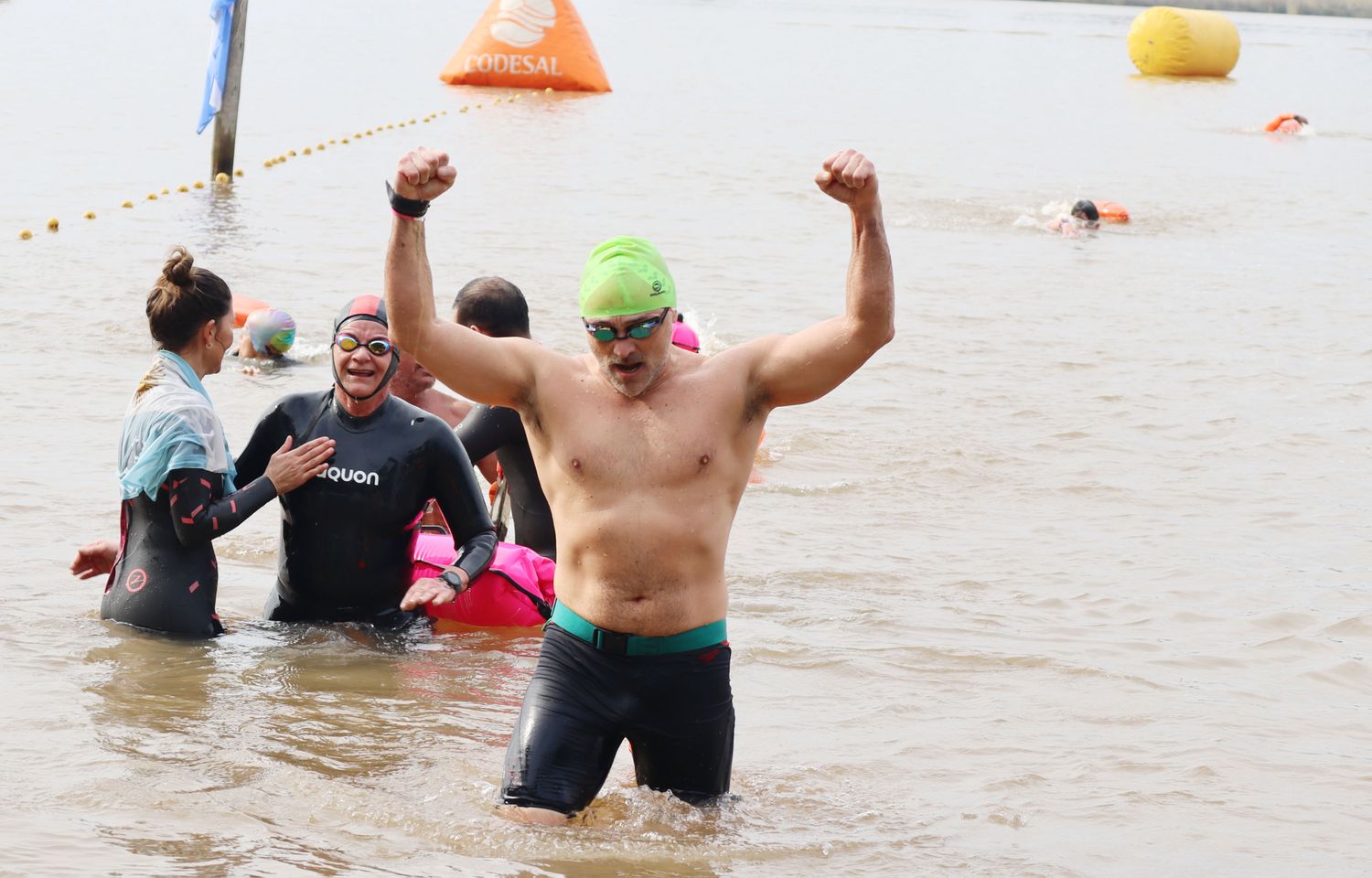 Natación de Aguas Frías: El seno Yacaré del Lago de Salto Grande fue sede del Sudamericano