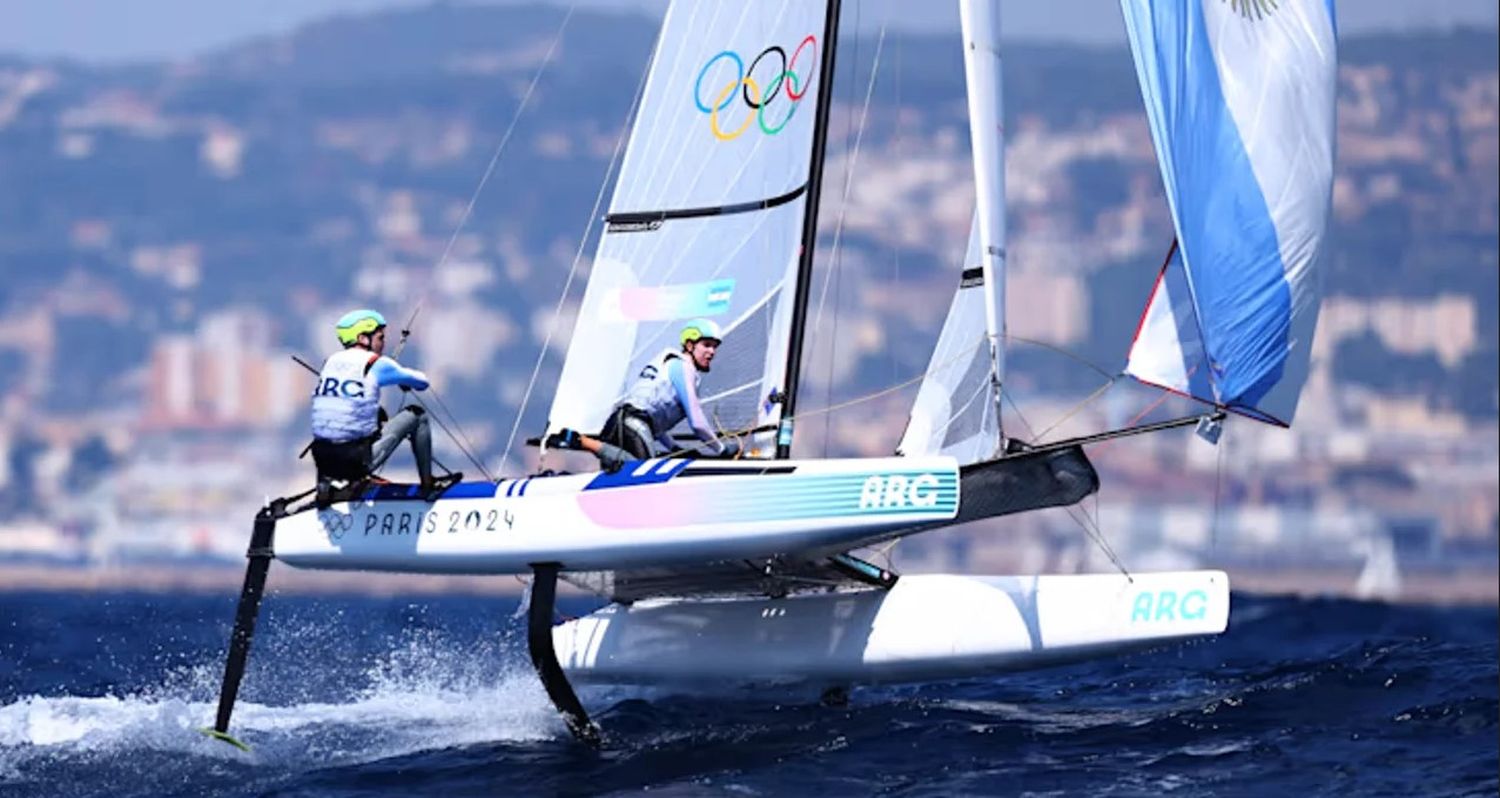 Mateo Majdalani y Eugenia Bosco se clasificaron para la Medal Race de Nacra 17