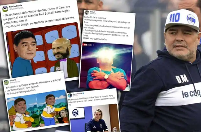 Maradona, Spinelli y Caniggia: los memes tras una divertida conferencia de prensa