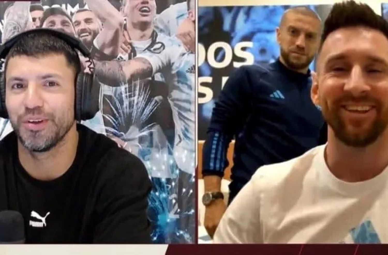 Reencuentro de amigos: el show de Messi, Agüero y el Papu Gómez en un divertido streaming en vivo