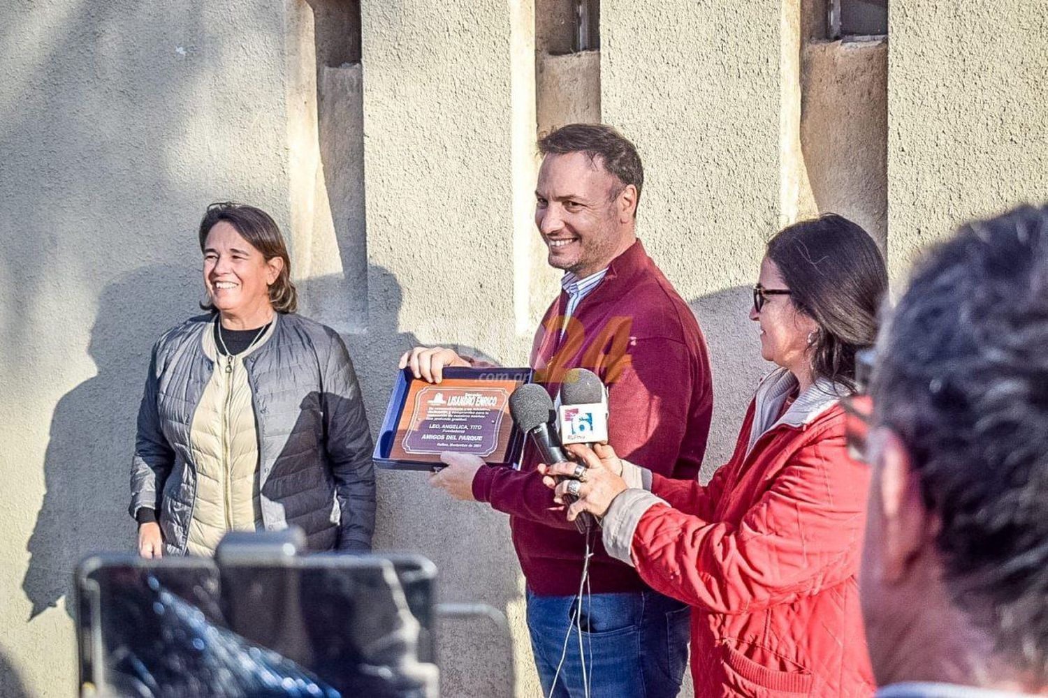 Lisandro Enrico agradeció el reconocimiento recibido por los Amigos del Parque de Rufino