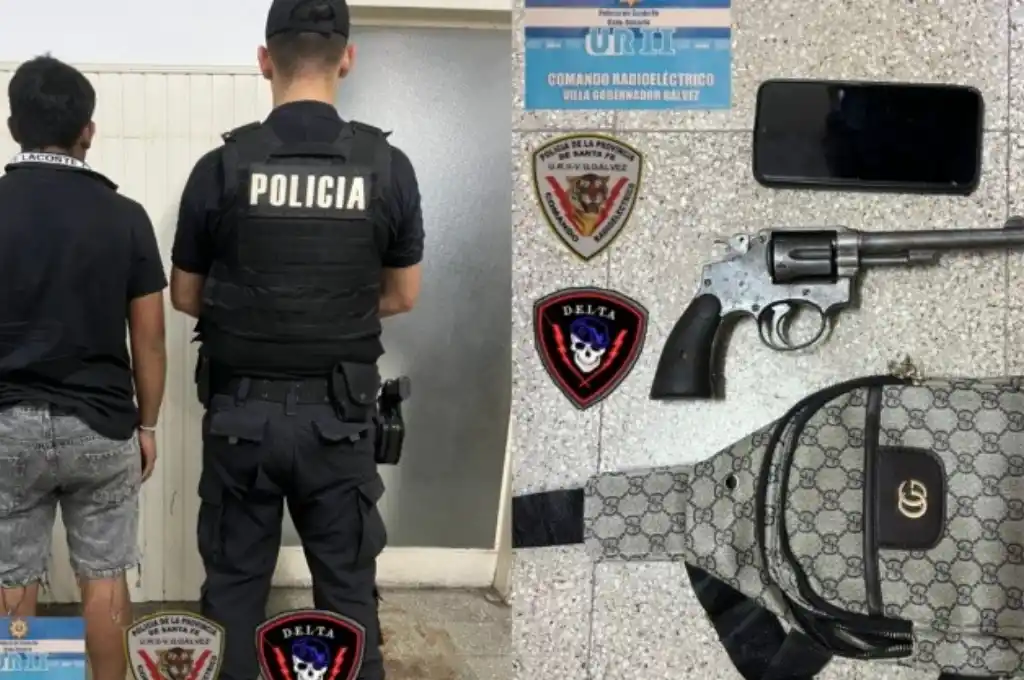 El alumno de 14 años fue demorado por la Policía tras el hallazgo del arma de fuego. (Unidad Regional 2)