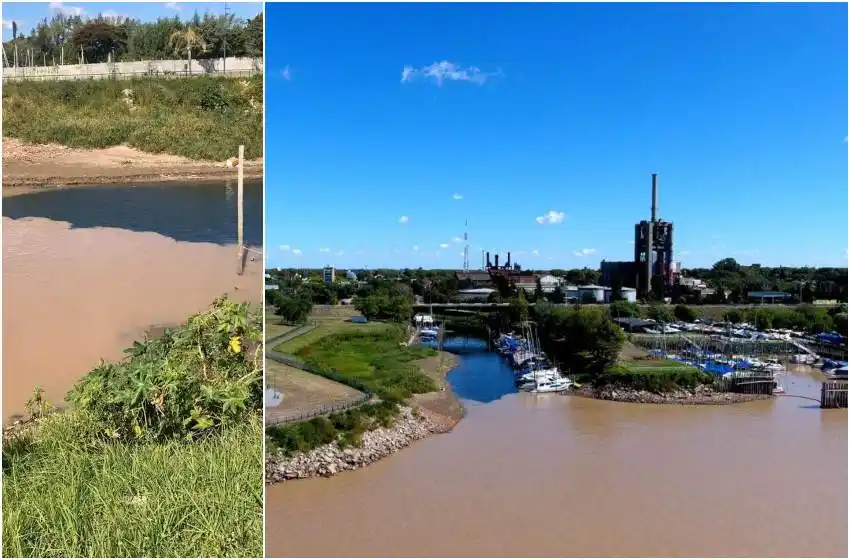 Una misteriosa mancha negra en el arroyo Ludueña alertó a los vecinos