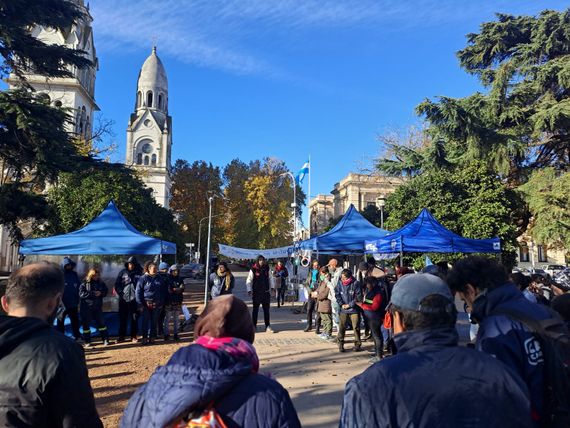 Marcha UTEP: 4 obras frenadas en Tandil y 80 vecinos sin trabajo