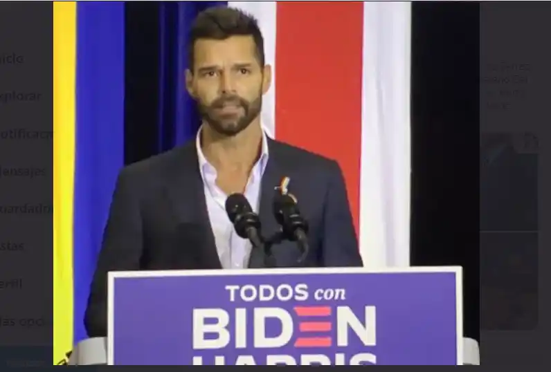 Ricky Martin desde el podio en Florida donde antes sonó Despacito. Foto: Twitter