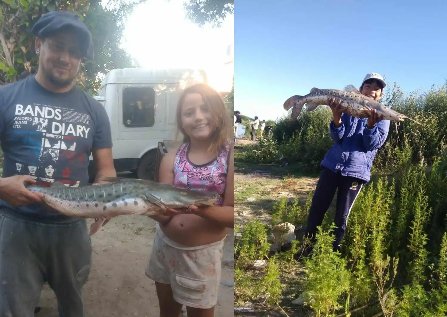 La pesca de Brian junto a sus hijos de Liam y Keyla