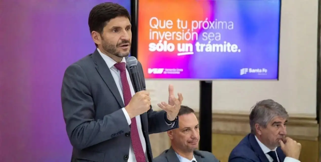 Así presentaba Pullaro la Ventanilla Única de Actividades Estratégicas. Foto: Gentileza