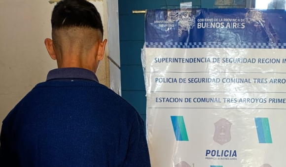 Golpeó a su pareja de 24 años y quedó aprehendido