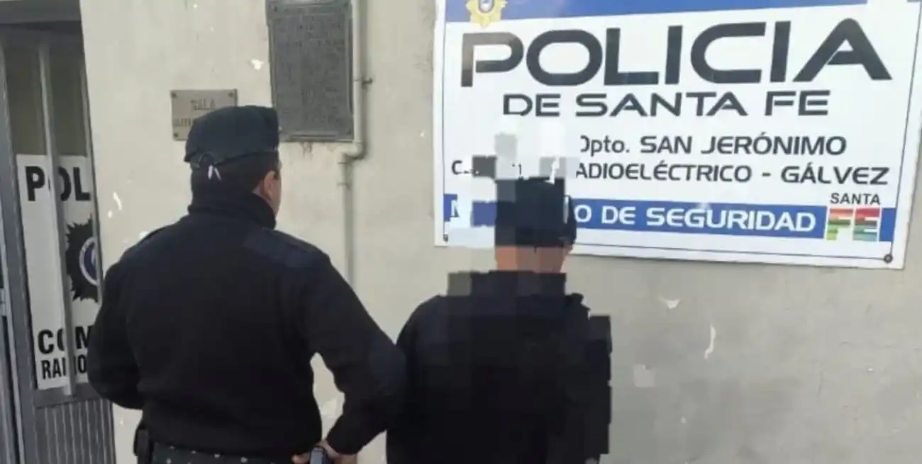 El joven detenido por el Comando de Gálvez. Crédito: Unidad Regional XV de Policía