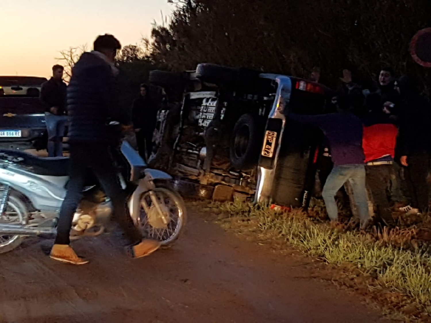 Accidente a la salida del boliche