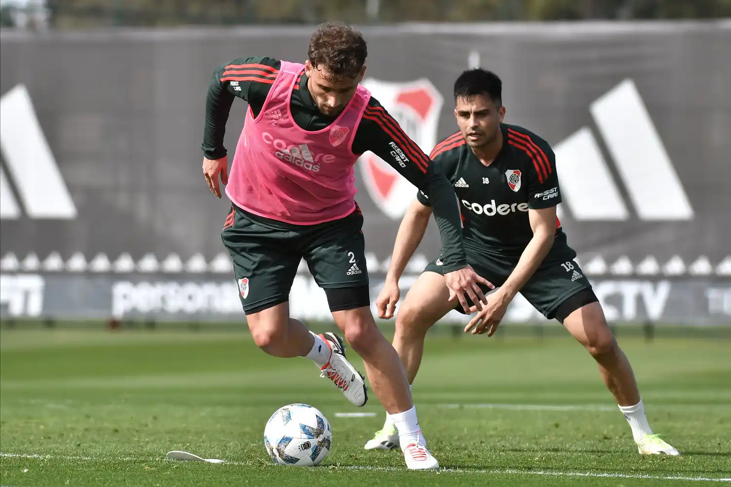River se entrenó en Ezeiza.