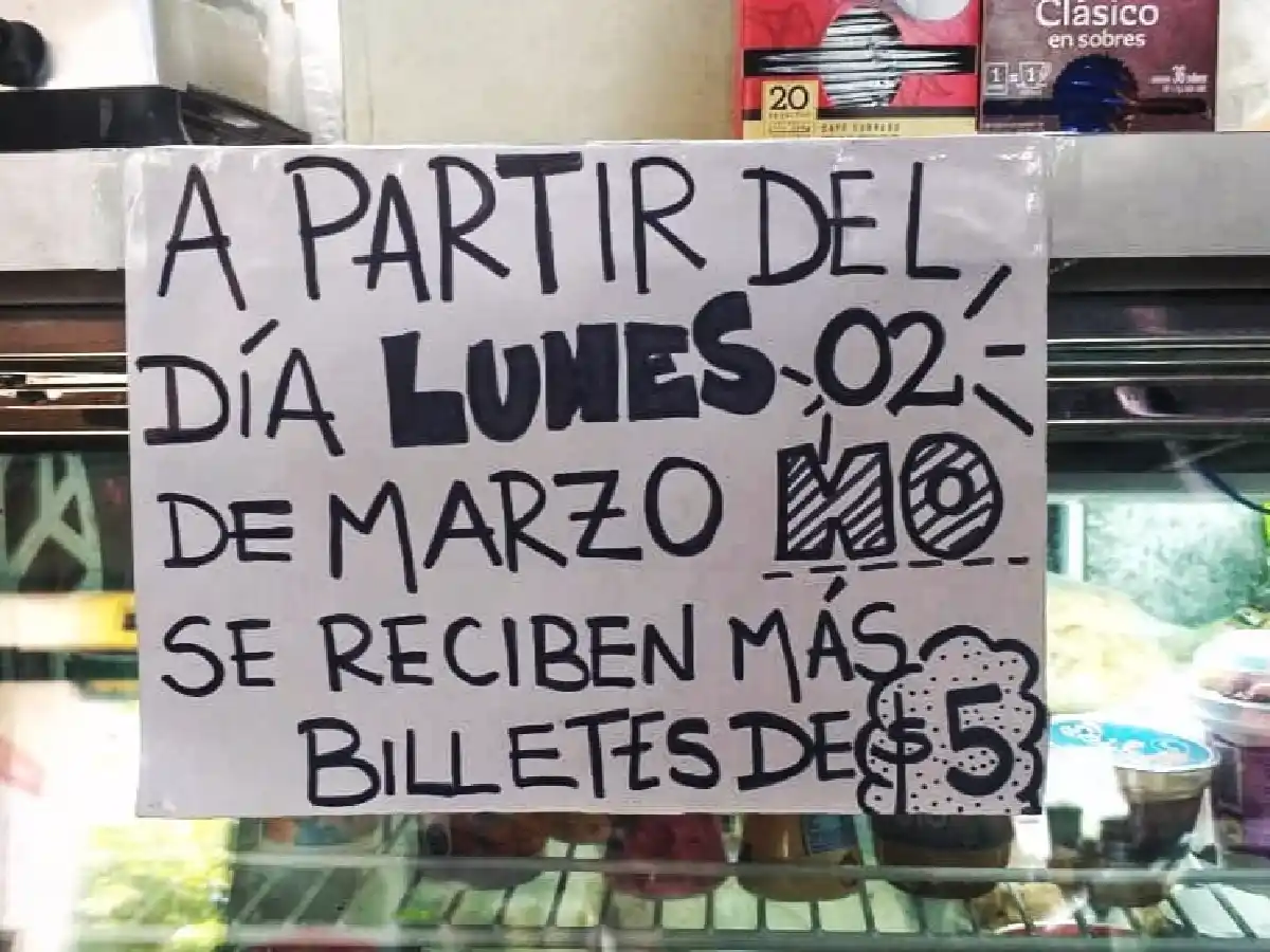 La falta de monedas de $5 también preocupa en la región