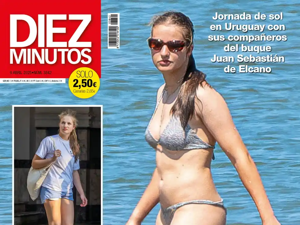 En portada. La princesa Leonor fotografiada por paparazzi en Uruguay.