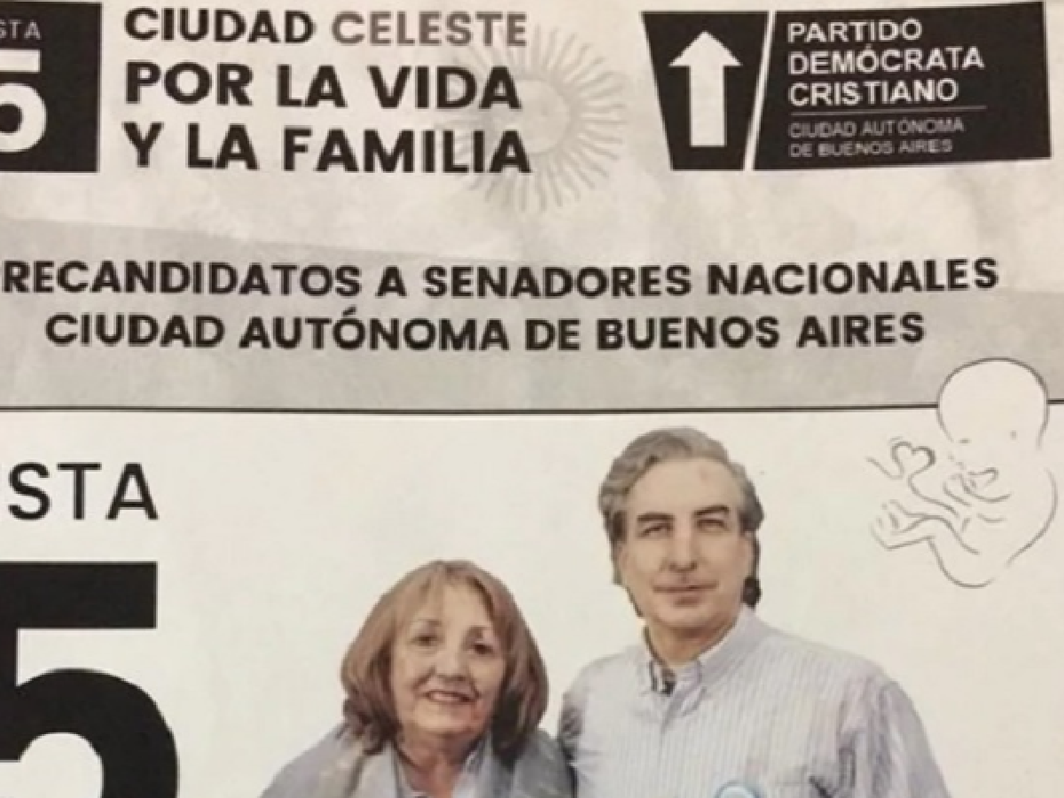 Debate por el aborto: impugnaron a un partido político que lleva la imagen de un feto en su boleta