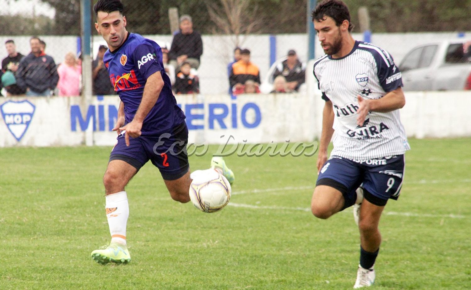 Agustín Bolado en el encuentro ante Villa Díaz Vélez