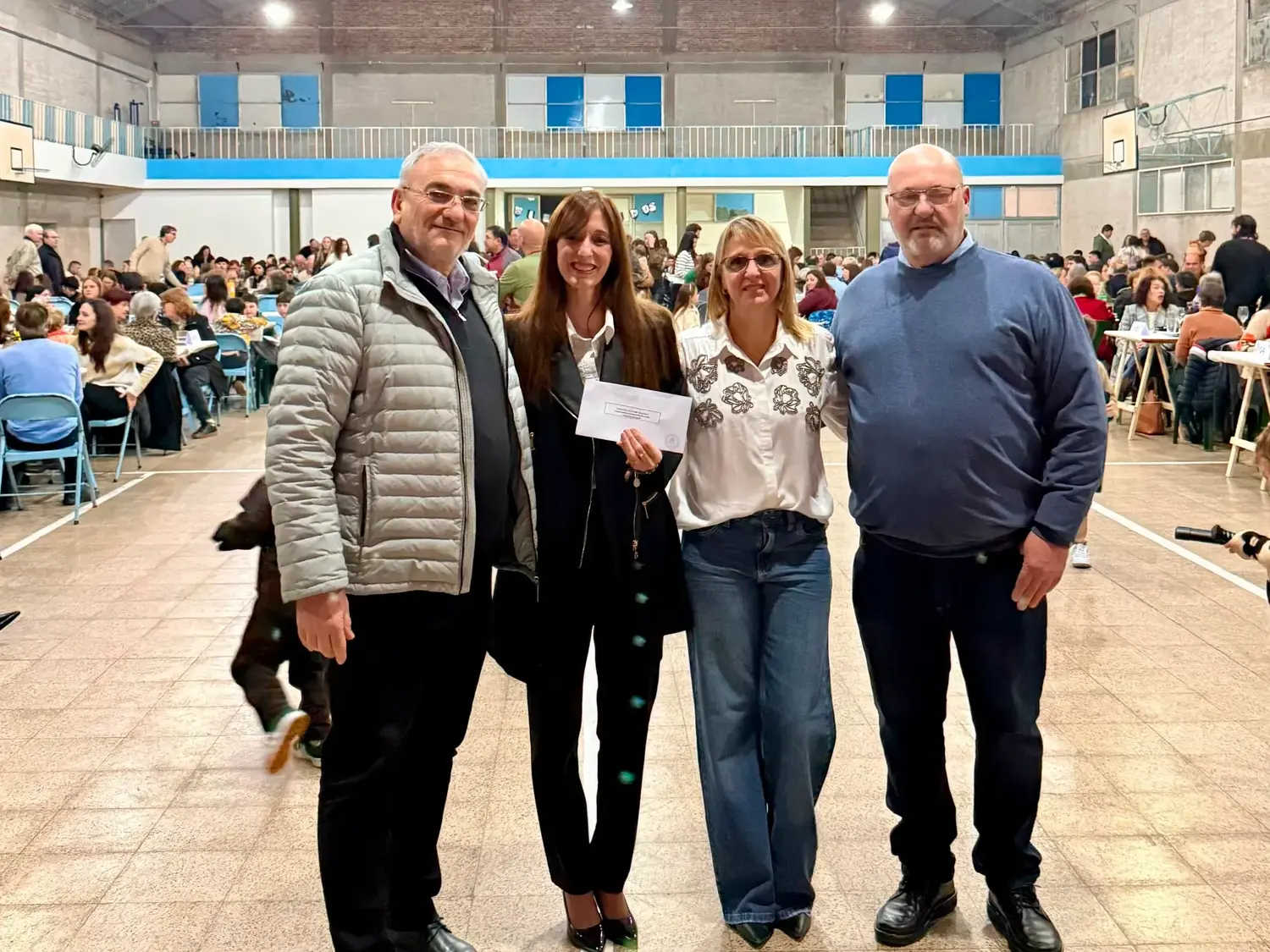 Calvo acompañó a la escuela Nro 1088 de Santa Clara de Saguier en la 59.ª edición del arroz a la Fiorentina