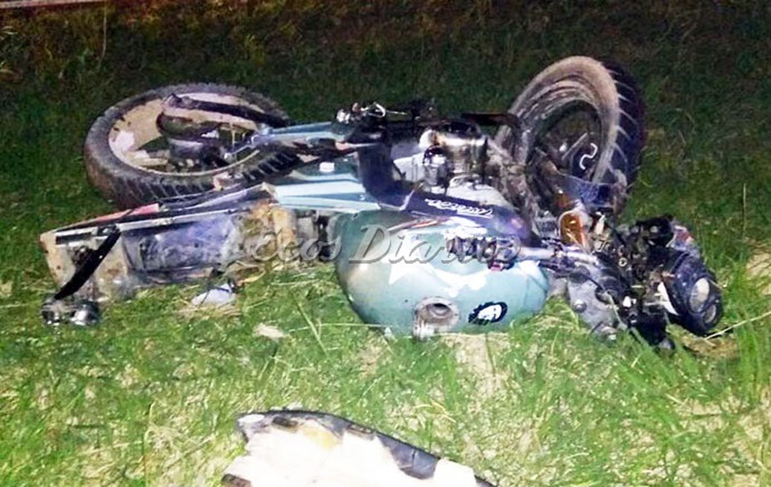 Destrozada. Terminó la motocicleta del hombre de 30 años que vivía en Necochea
