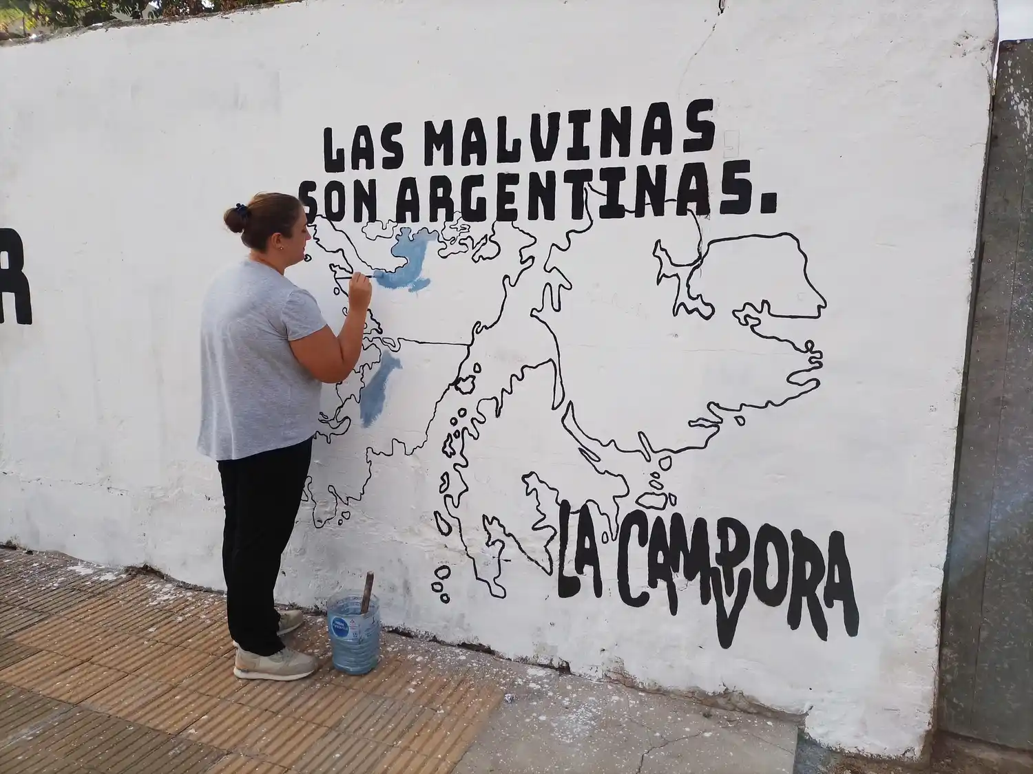 Realizan un mural en homenaje a los “Veteranos de Malvinas”
