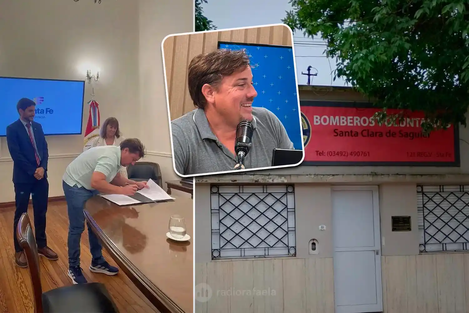 Los Bomberos de Santa Clara de Saguier firmaron el comodato para el uso de su cuartel: "Es nuestro por 50 años"
