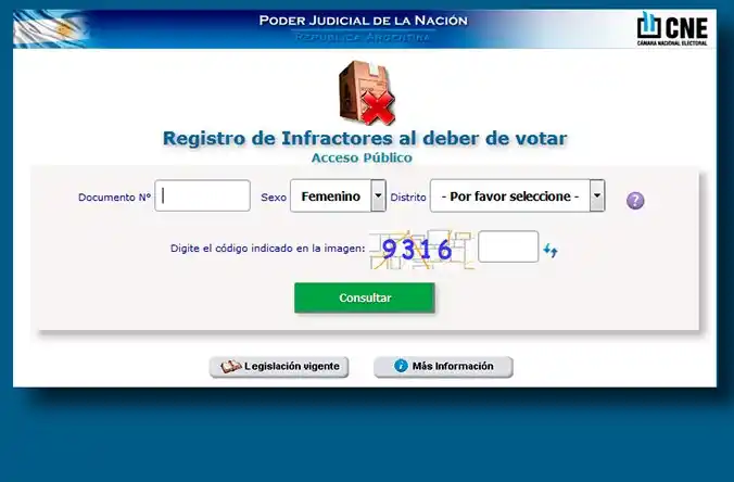 Por internet podés justificar no haber votado el 25 de octubre