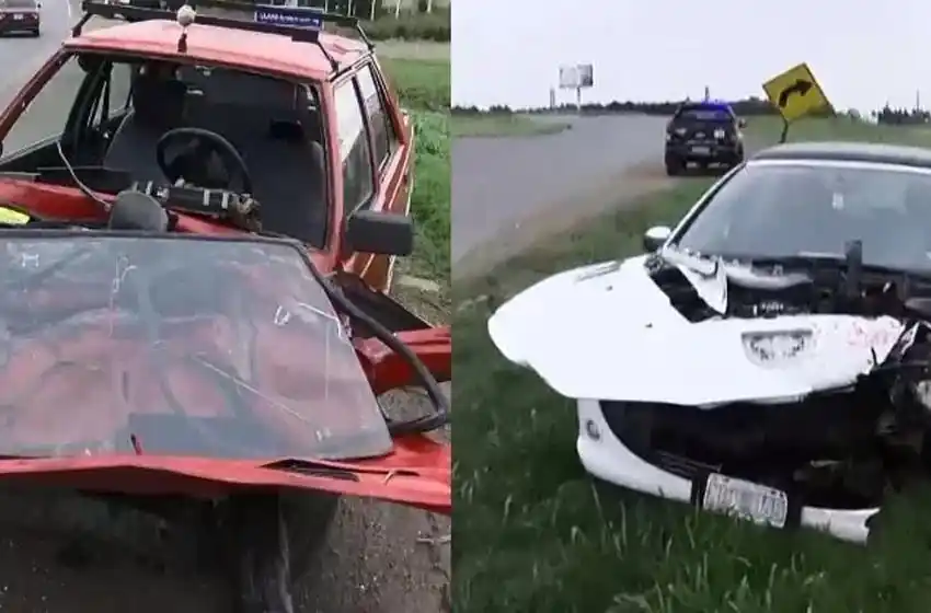 Tres heridos luego de un choque frontal entre dos autos en la autopista Rosario – Buenos Aires