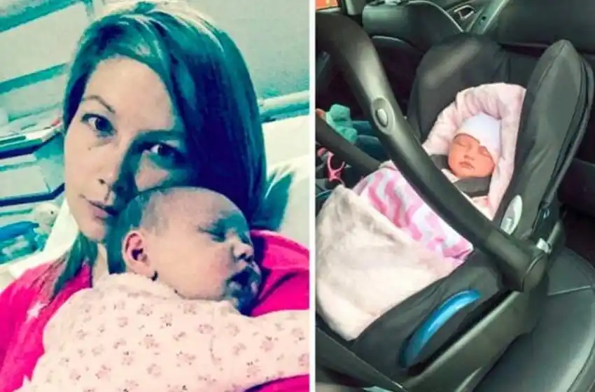 Una bebé quedó al borde de la muerte tras pasar mucho tiempo en su sillita del auto
