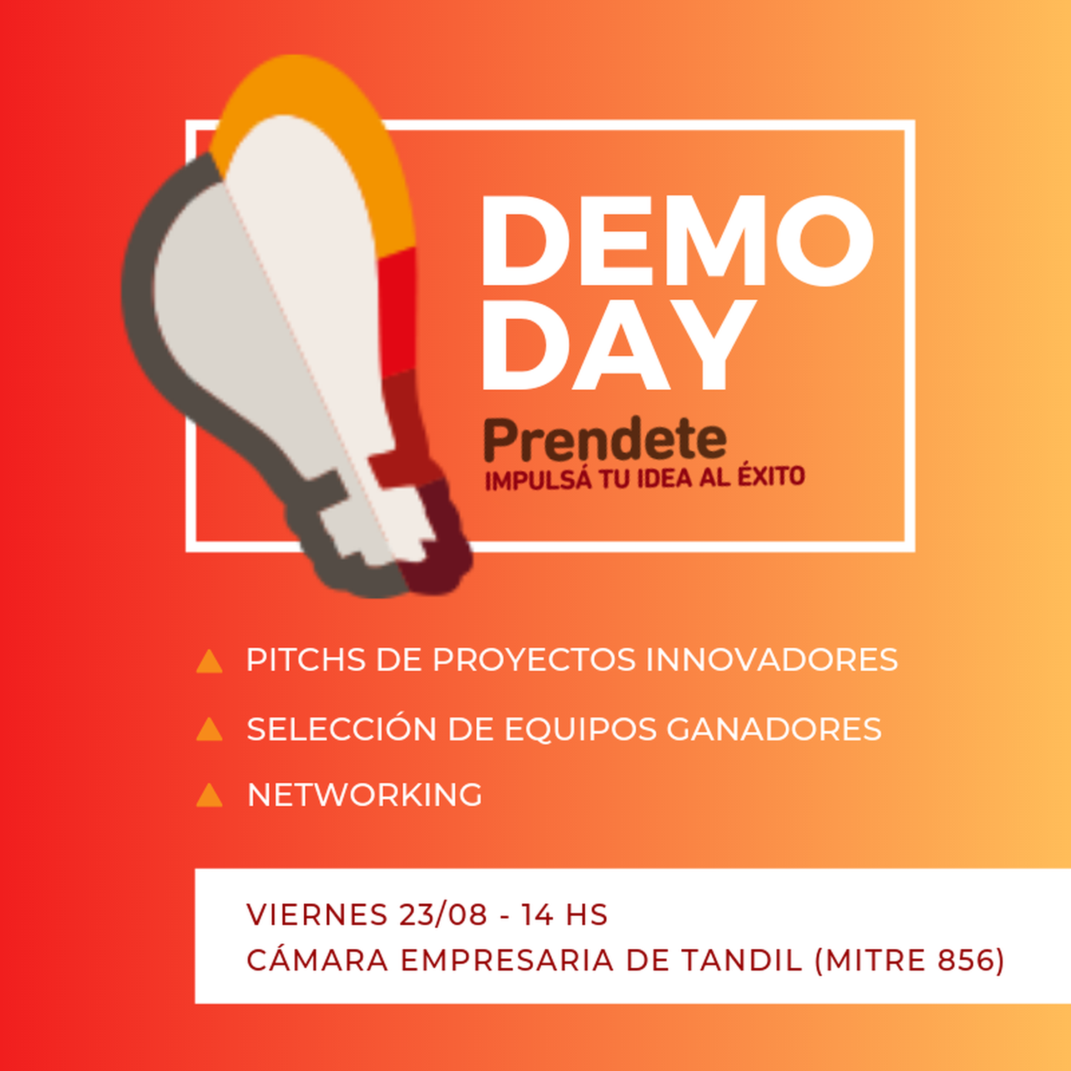 El viernes se desarrollará el Demo Day del concurso Prendete