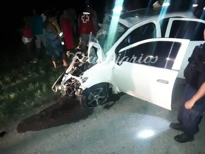 Colisionaron un auto y un camión en Quequén
