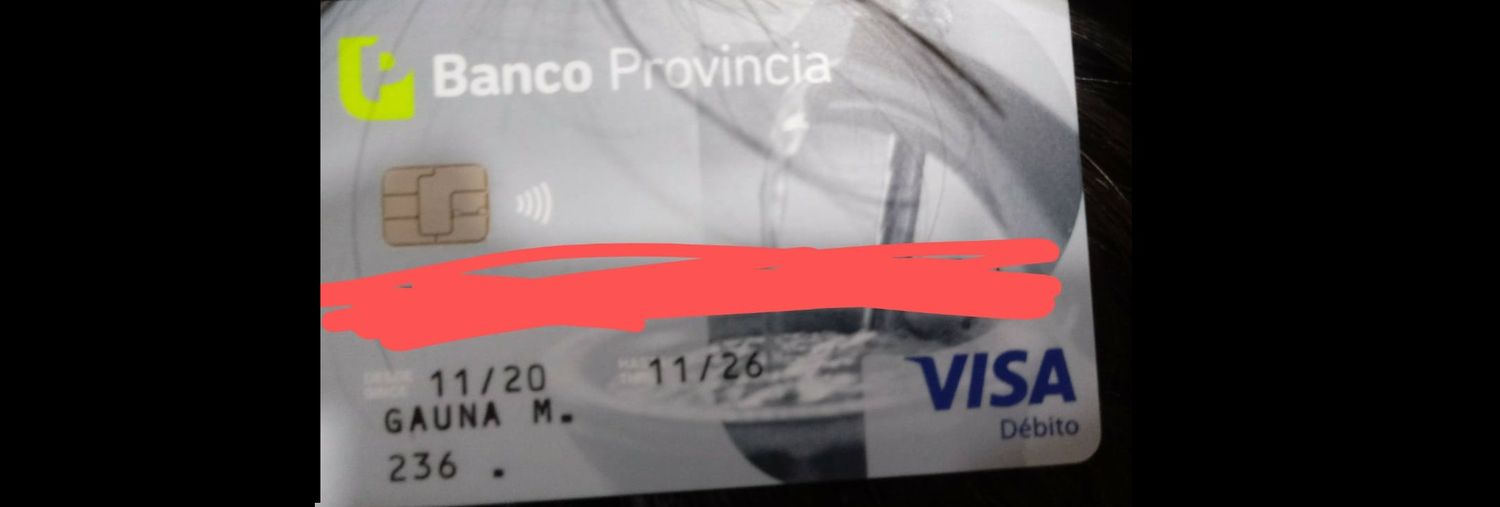 Tarjeta de débito encontrada