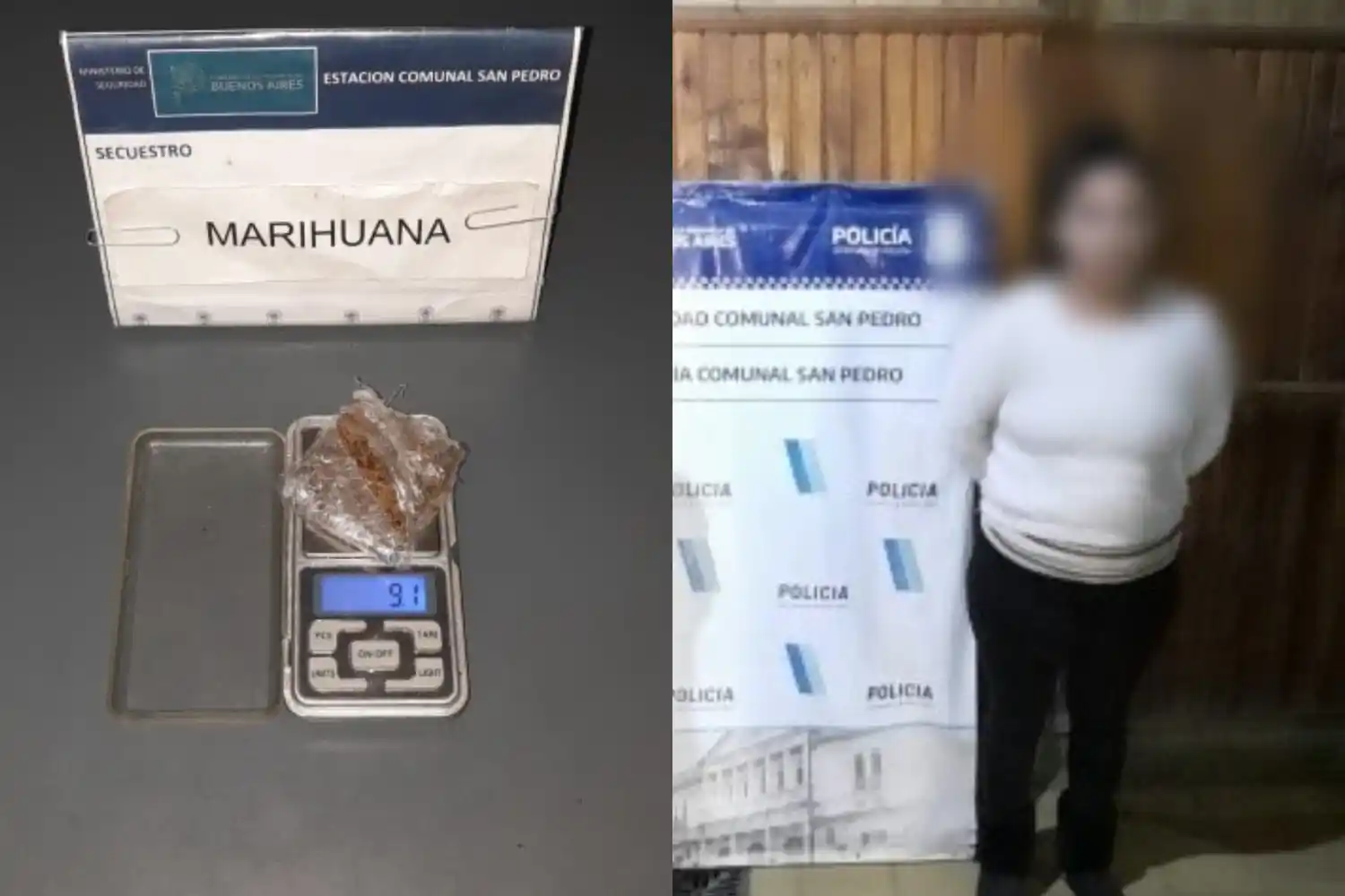 Le llevó una pizza a un preso y descubrieron que tenía marihuana
