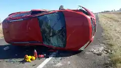 Ruta 12: choque y vuelco cerca de Médanos dejó siete heridos